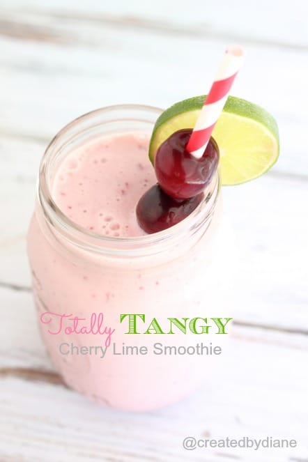 Totally Tangy Cherry Lime Smoothie @createdbydiane
