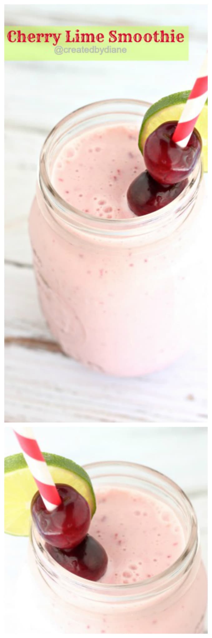 cherry lime smoothie @createdbydiane