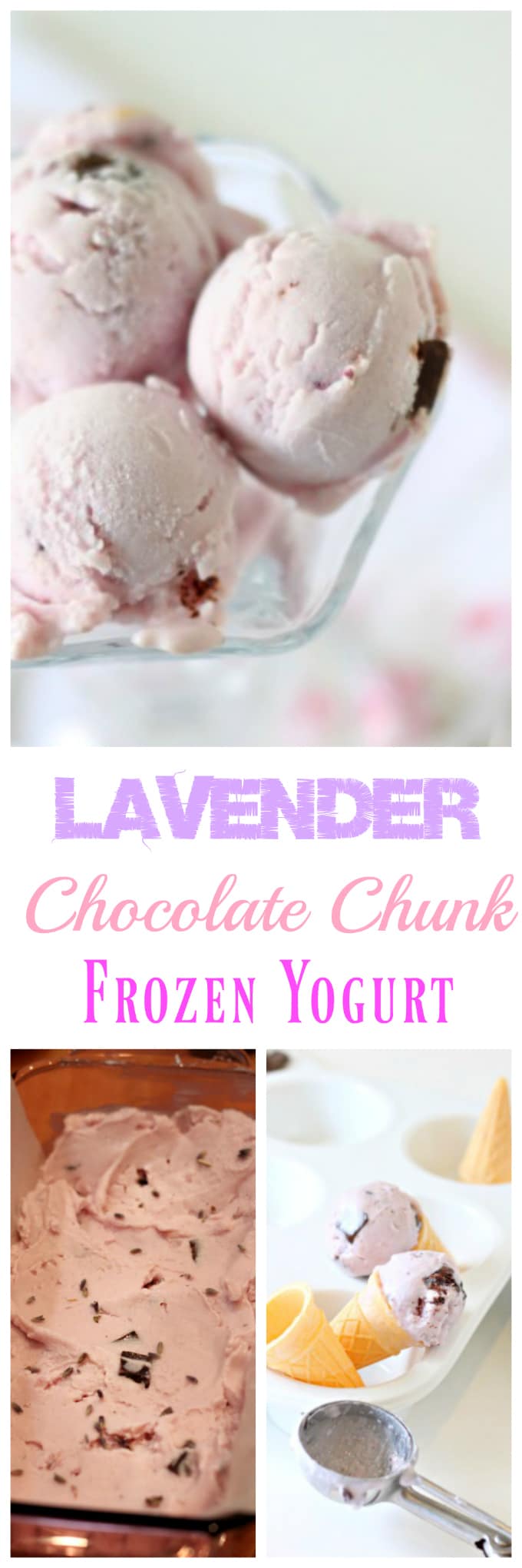 lavender chocolate chunk frozen yogurt @createdbydiane