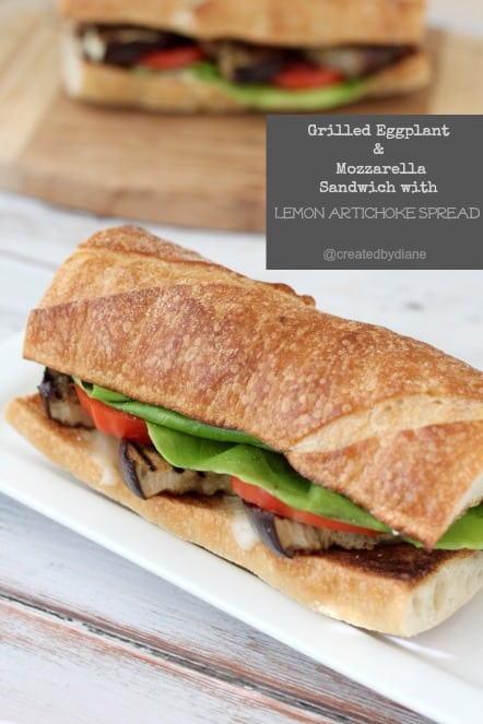 Grilled Eggplant & Mozzarella Sandwich with Lemon Artichoke Spread with @sargentocheese from @createdbydiane.jpg