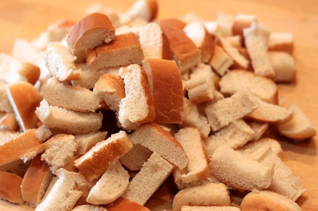 Lemon Bread Pudding made from Leftover Hot Dog Buns Created by Diane