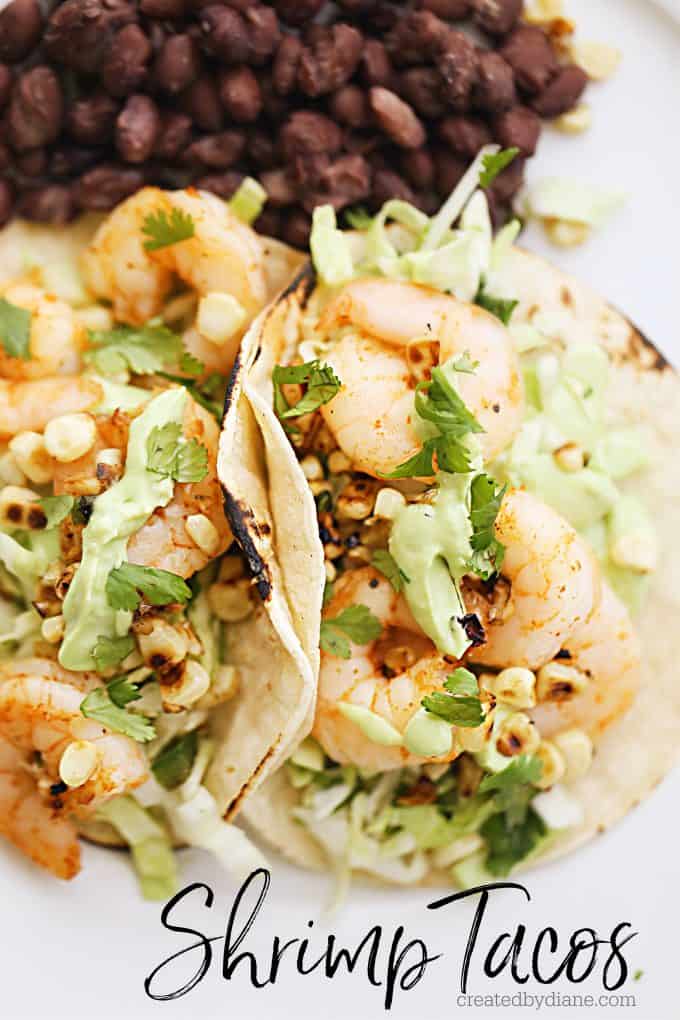 SIMPLE SHRIMP TACOS createdbydiane.com