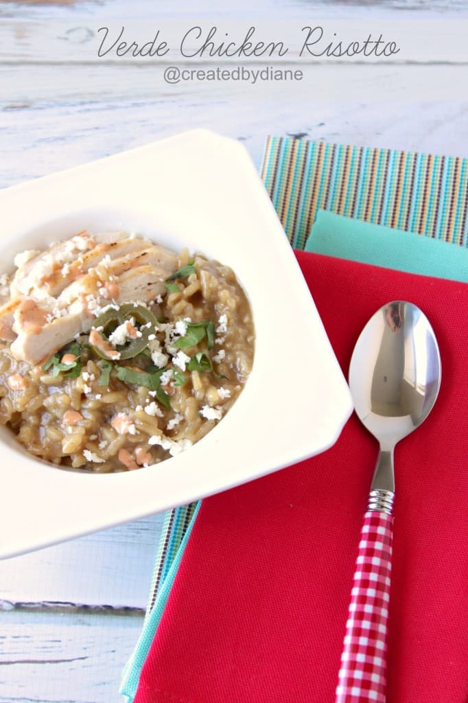 Verde Chicken Risotto with How to Video Created by Diane