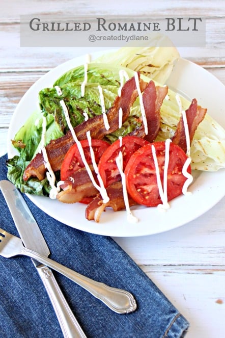 Grilled Romaine BLT with yogurt dressing @createdbydiane