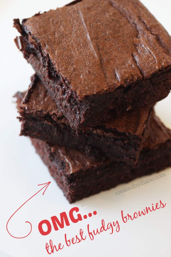 OMG the best fudgy brownies createdbydiane.com