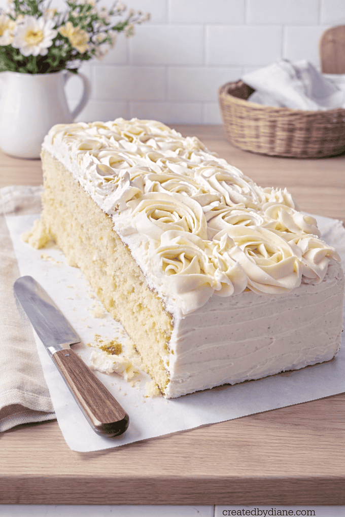 VANILLA SHEET CAKE pretty enough for every celebration createdbydiane
