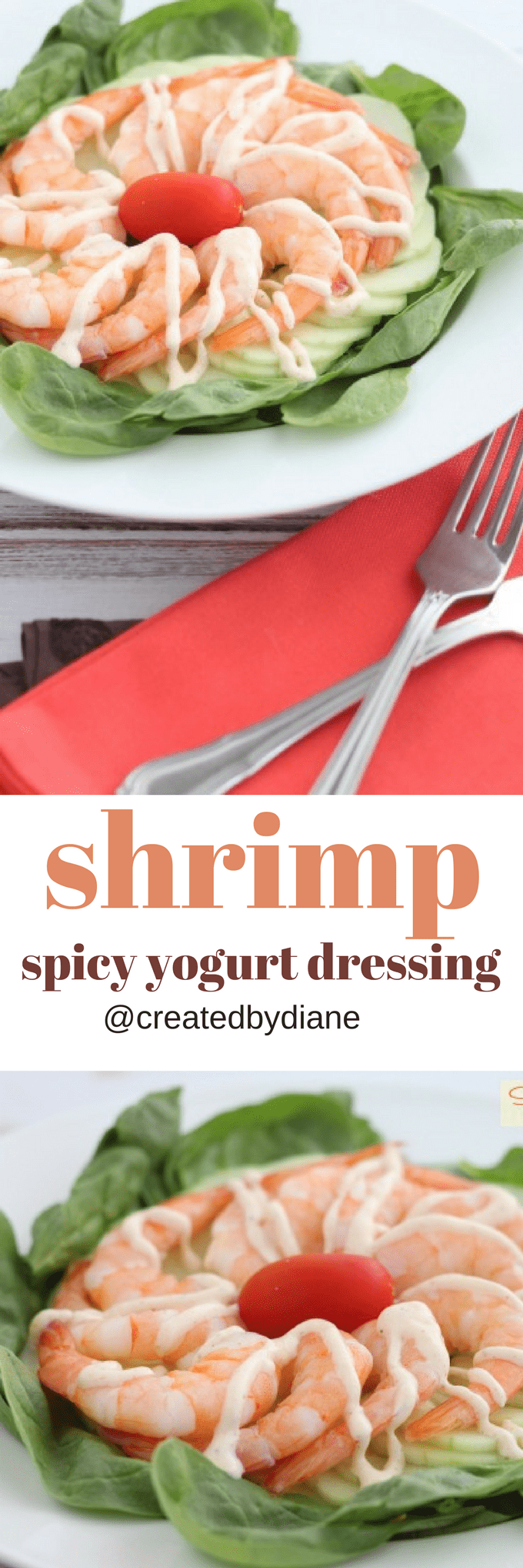 shrimp with spicy yogurt dressing @creatdbydiane