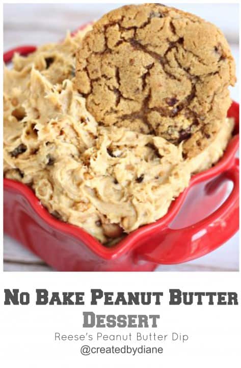 no bake peanut butter dessert @createdbydiane