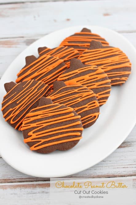 Chocolate Peanut Butter Cookies @createdbydiane