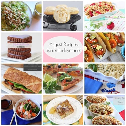 August Recipes @createdbydiane