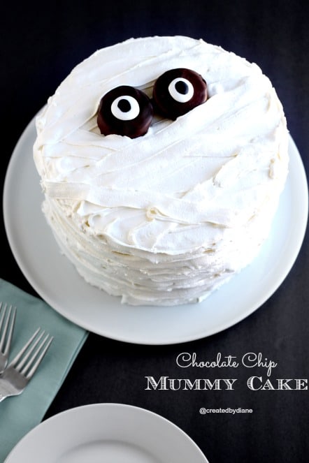 Chocolate chip mummy cake @createdbydiane