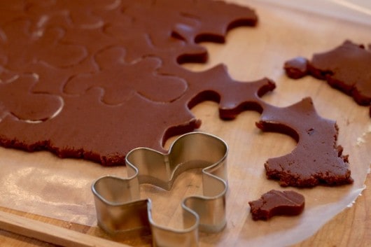 chocolate pumpkin cut out cookies