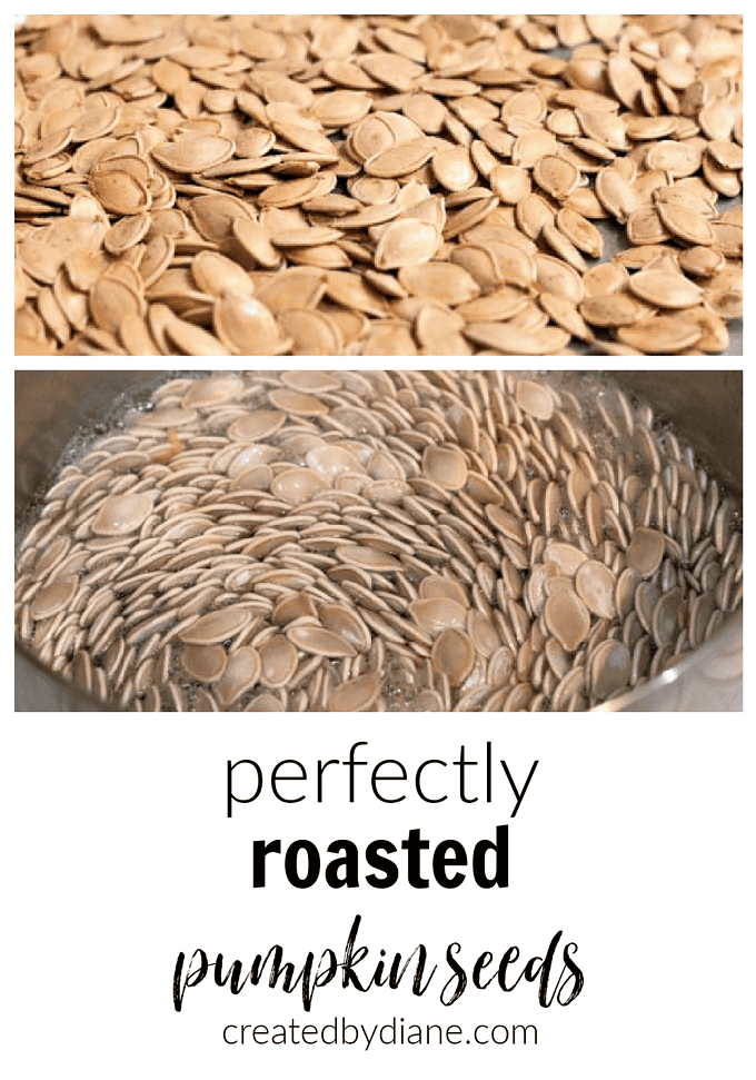 perfectly roasted pumpkin seeds createdbydiane.com