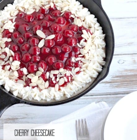 Cherry Cheesecake Skillet Cookie Pie @createdbydiane