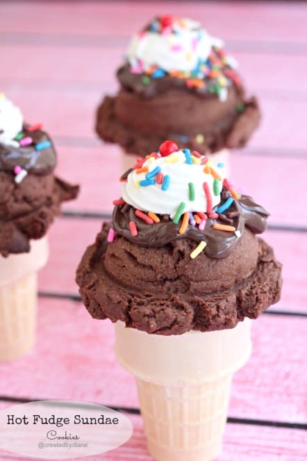 Hot Fudge Sundae Cookies