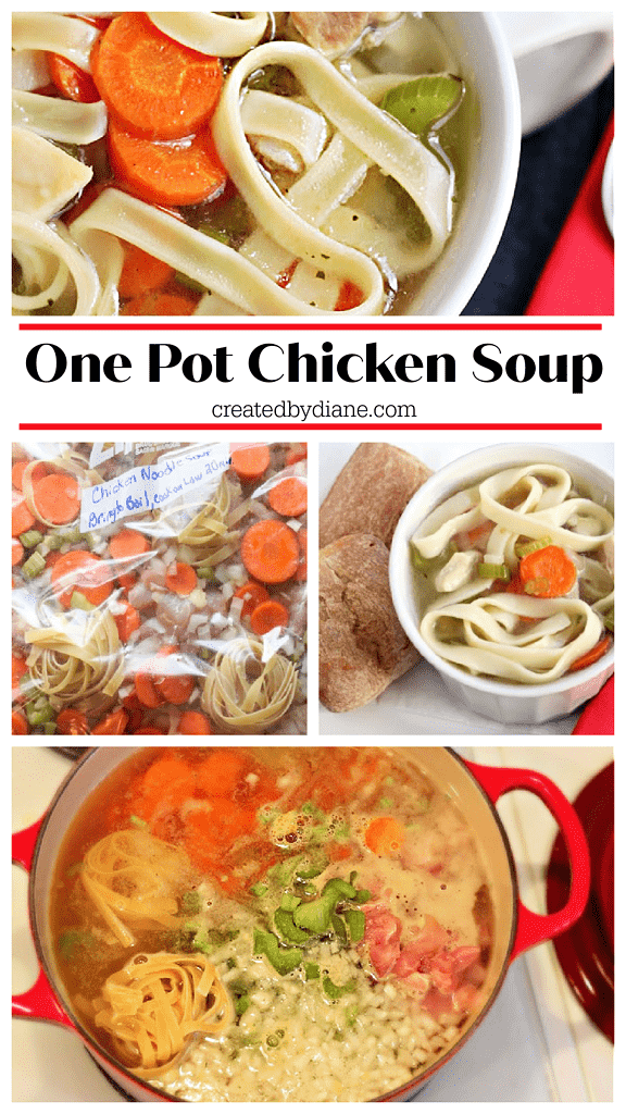 One Pot Chicken Soup Recipe from createdbydiane.com