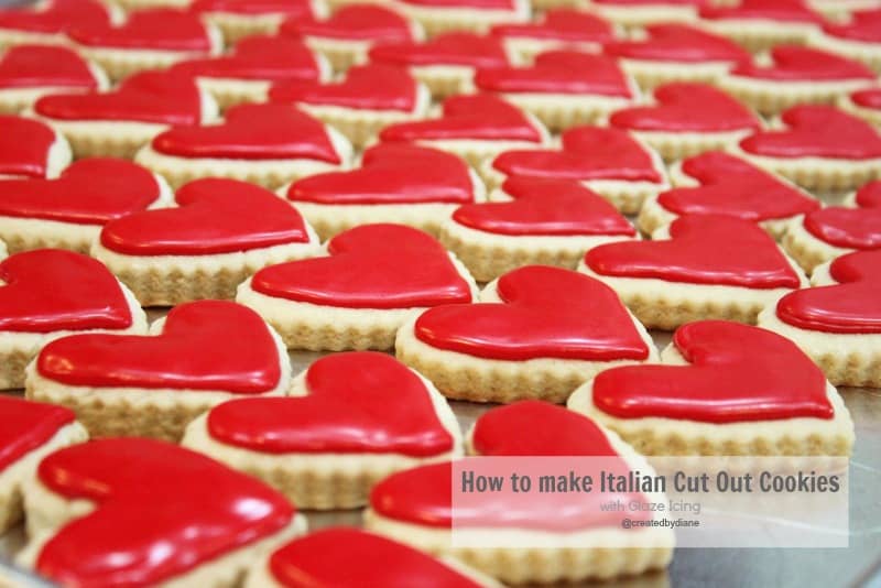 Italian Cookies with glaze icing