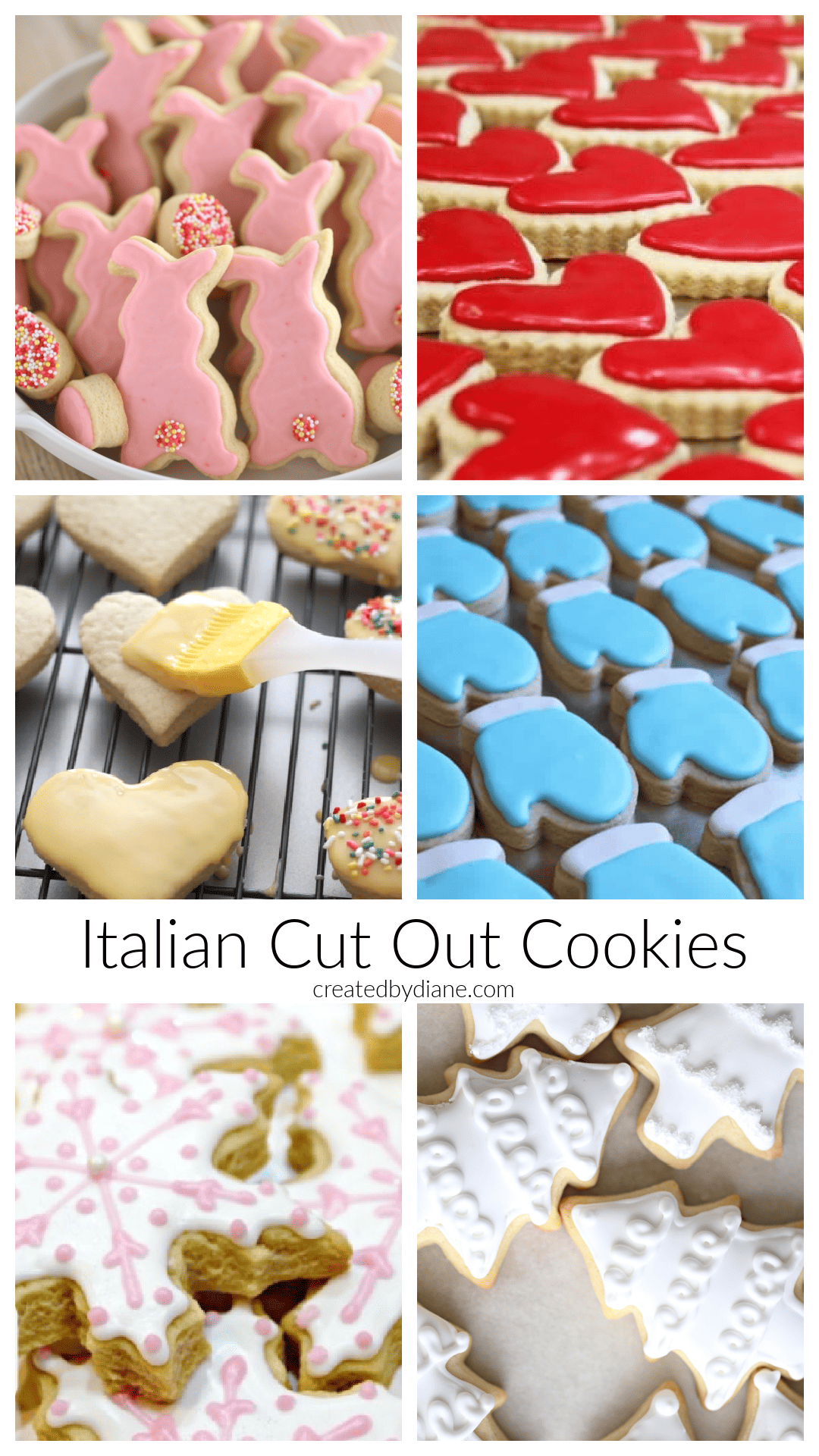 Italian Cookies with glaze icing