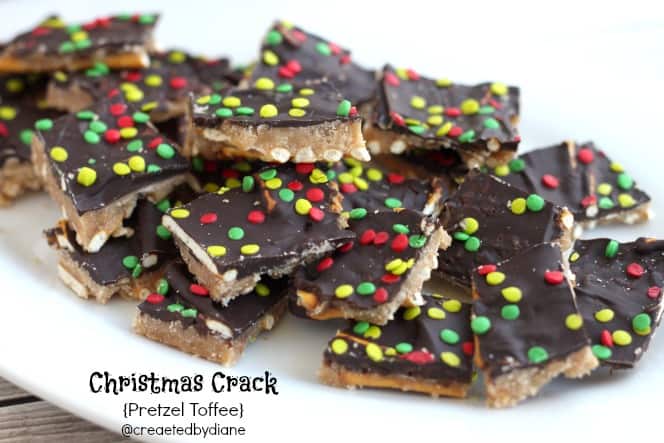 Christmas Crack Pretzel Toffee @createdbydiane