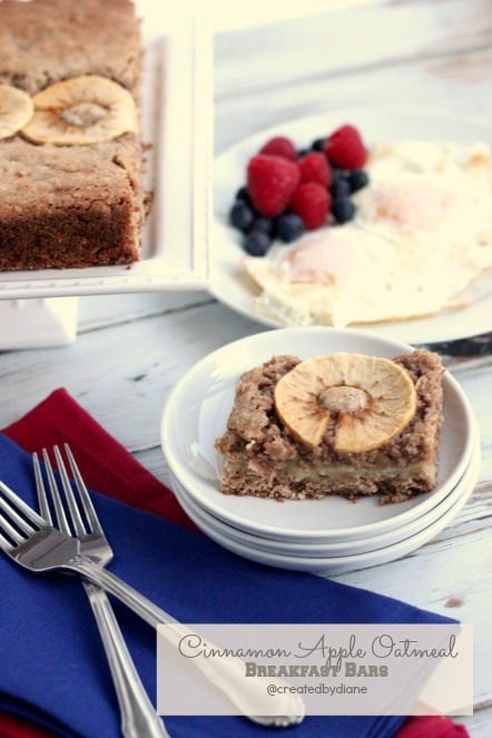 Cinnamon Apple Oatmeal Breakfast Bars