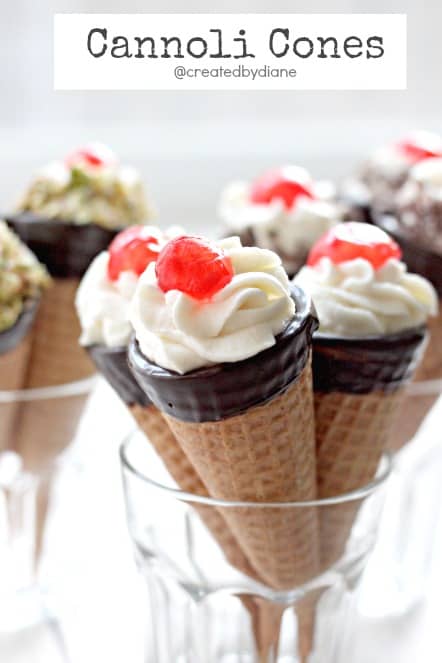 Easy Cannoli Cones @createdbydiane