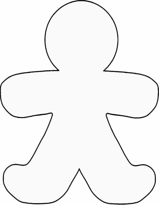 Giant Gingerbread Boy Cookie With Printable Template Created By Diane