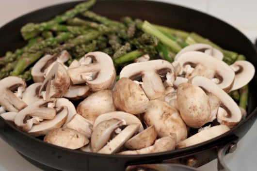 Mushrooms and Asparagus