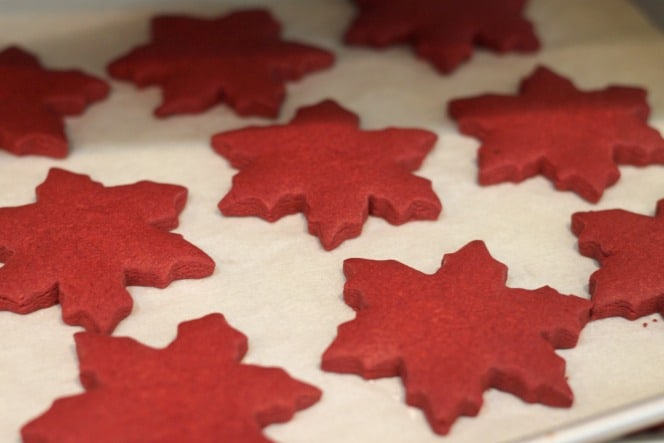 Red velvet Snowflake Cookies