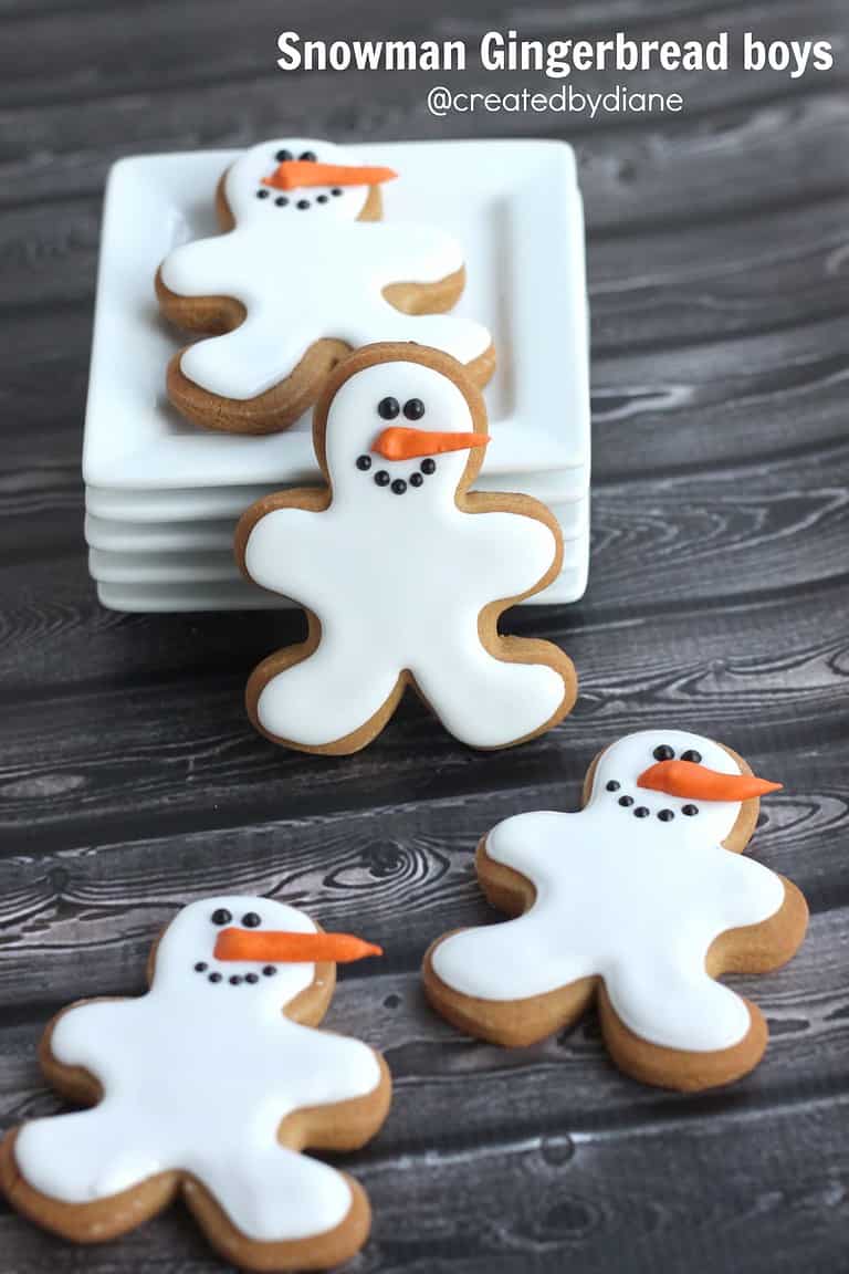 Snowman Gingerbread Cookies