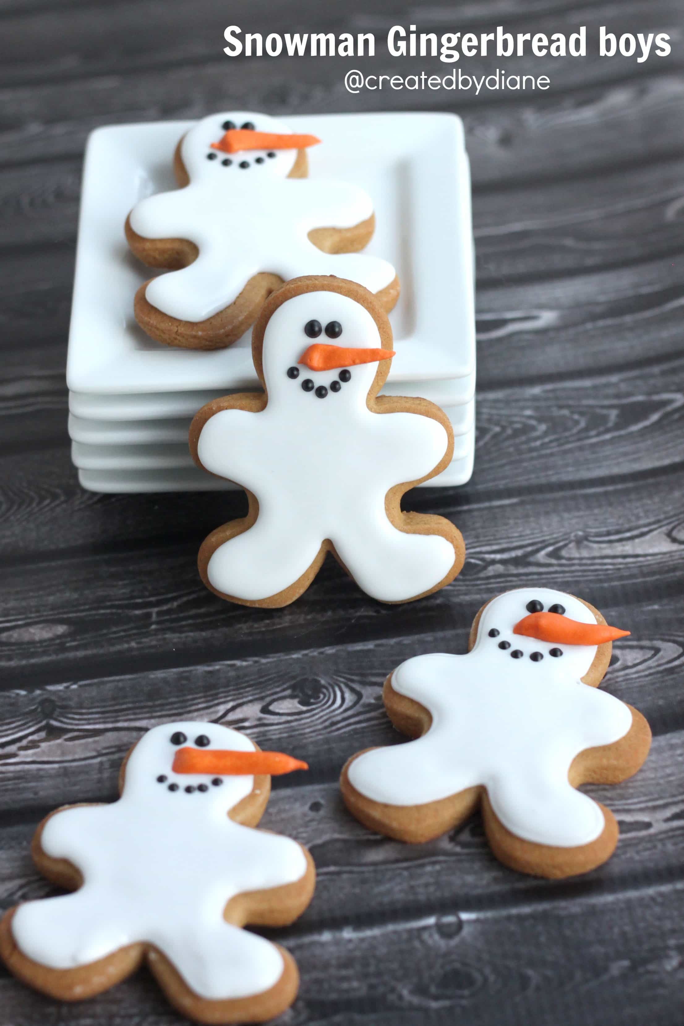 Snowman Gingerbread Cookies