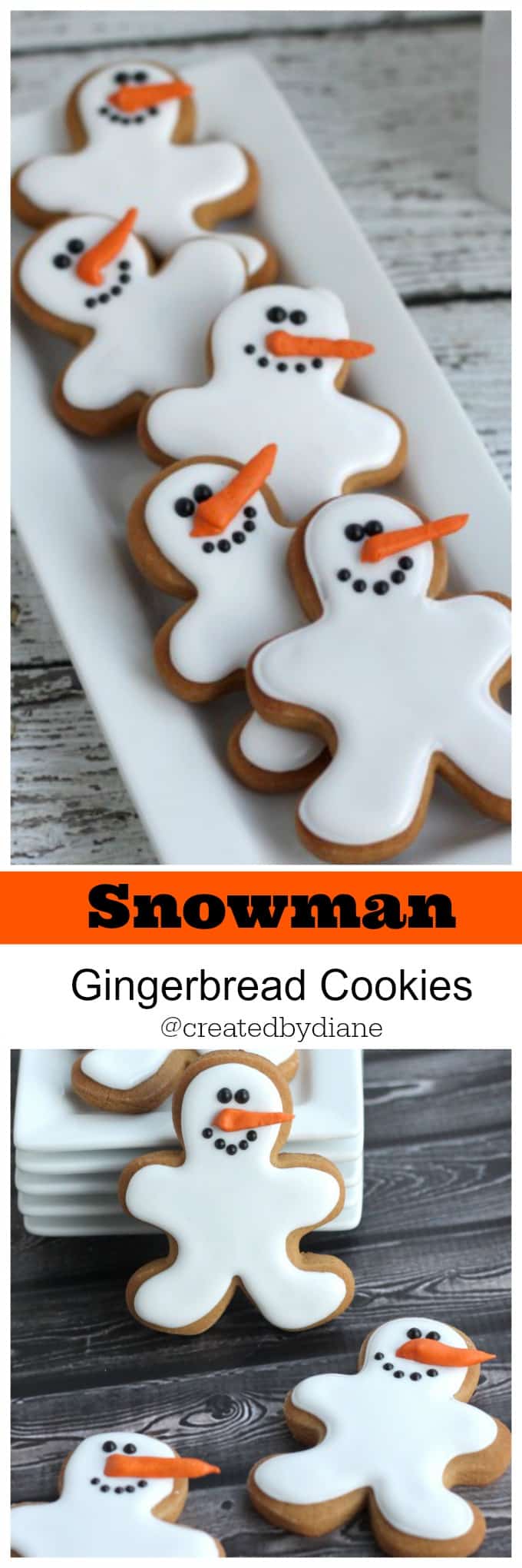 Snowman Gingerbread Cookies @createdbydiane