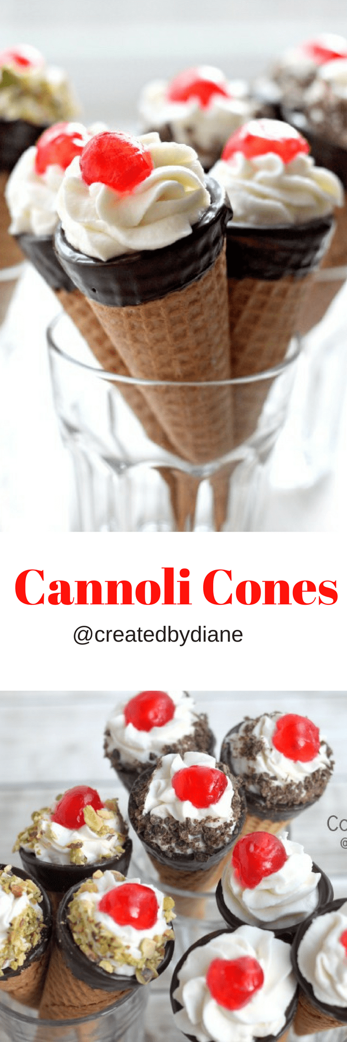 cannoli cones @createdbydiane