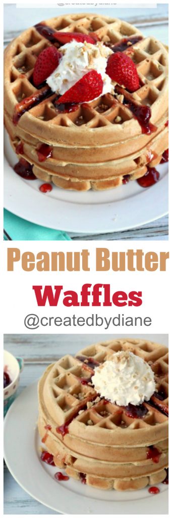 peanut butter waffles @createdbydiane