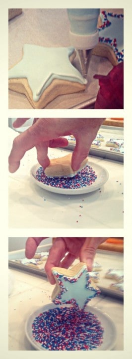 Applying Sprinkles to Cookies