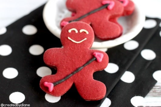 Cupid Gingerbread Boy RedVelvet Cookies