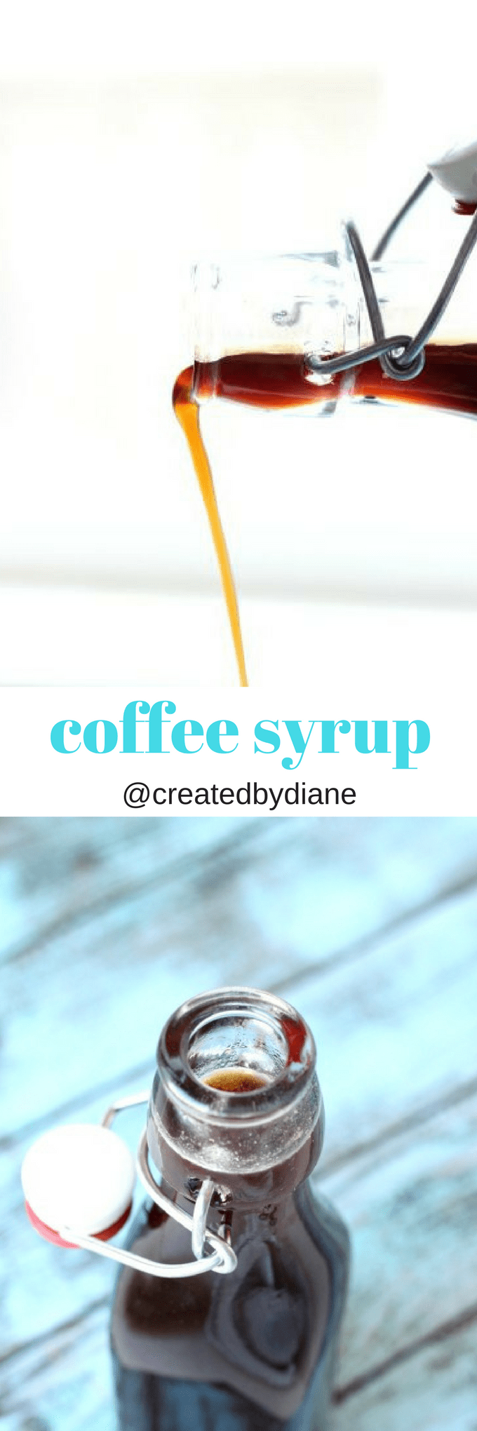 homemade coffee syrup recipe great for ice cream, drinks, smoothies, fruit, yogurt, breakfast and desserts @createdbydiane