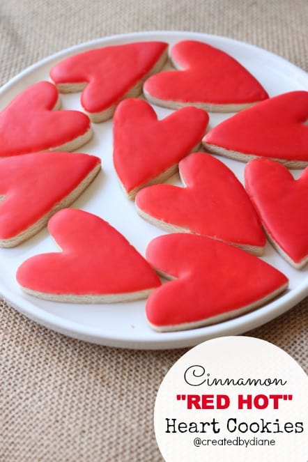 Cinnamon RED HOT Heart Cookies @createdbydiane