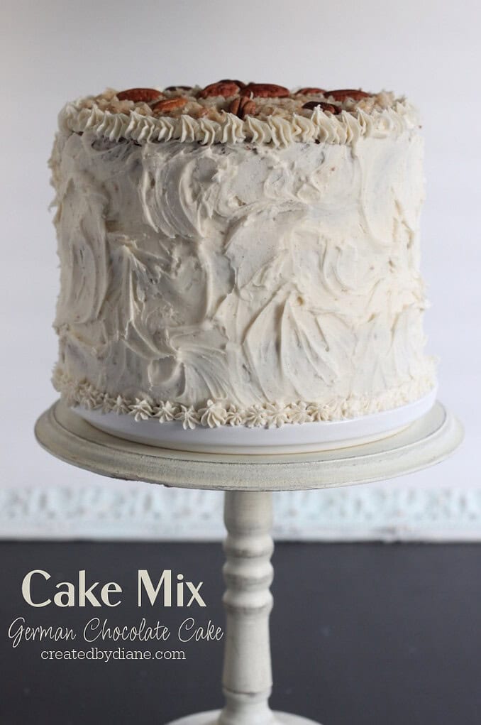 GERMAN chocolate cake from a box mix createdbydiane