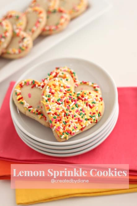 Lemon Sprinkle Cookies @createdbydiane