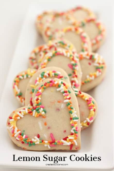 Lemon Sugar Cookies with SPRINKLES createdbydiane.com