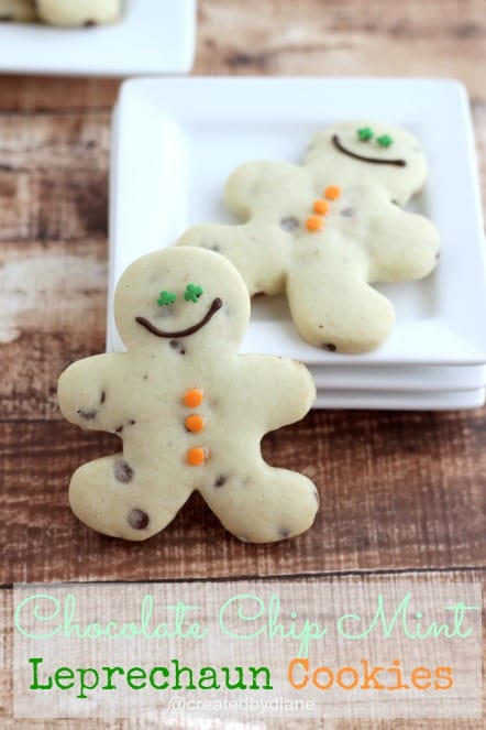 Leprechaun Mint Chocolate Chip Cookies @createdbydiane