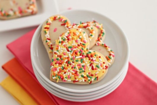 lemon cookies with sprinkles, lemon icing and more sprinkles @createdbbydiane #sprinkles #lemon