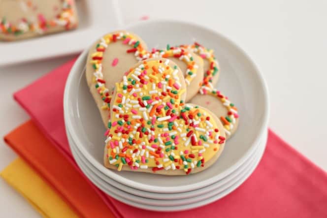 lemon cookies with sprinkles, lemon icing and more sprinkles @createdbbydiane #sprinkles #lemon