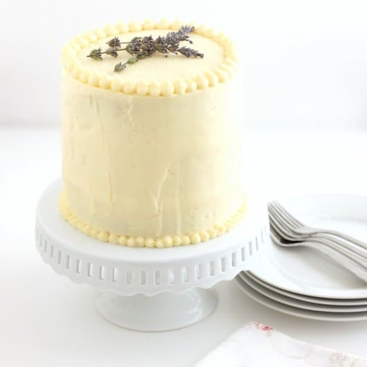 triple lemon flavored three layer cake 