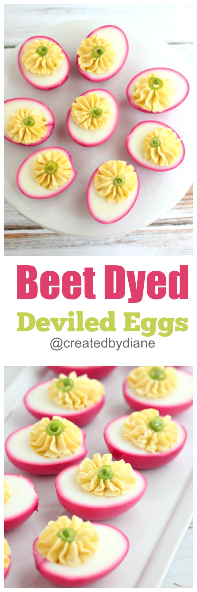 Beet Dyed Deviled Eggs @createdbydiane