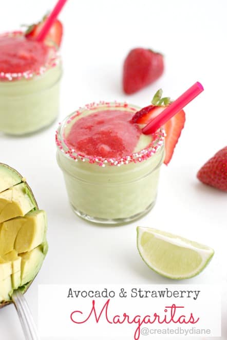 avocado and strawberry margarita recipe @createdbydiane