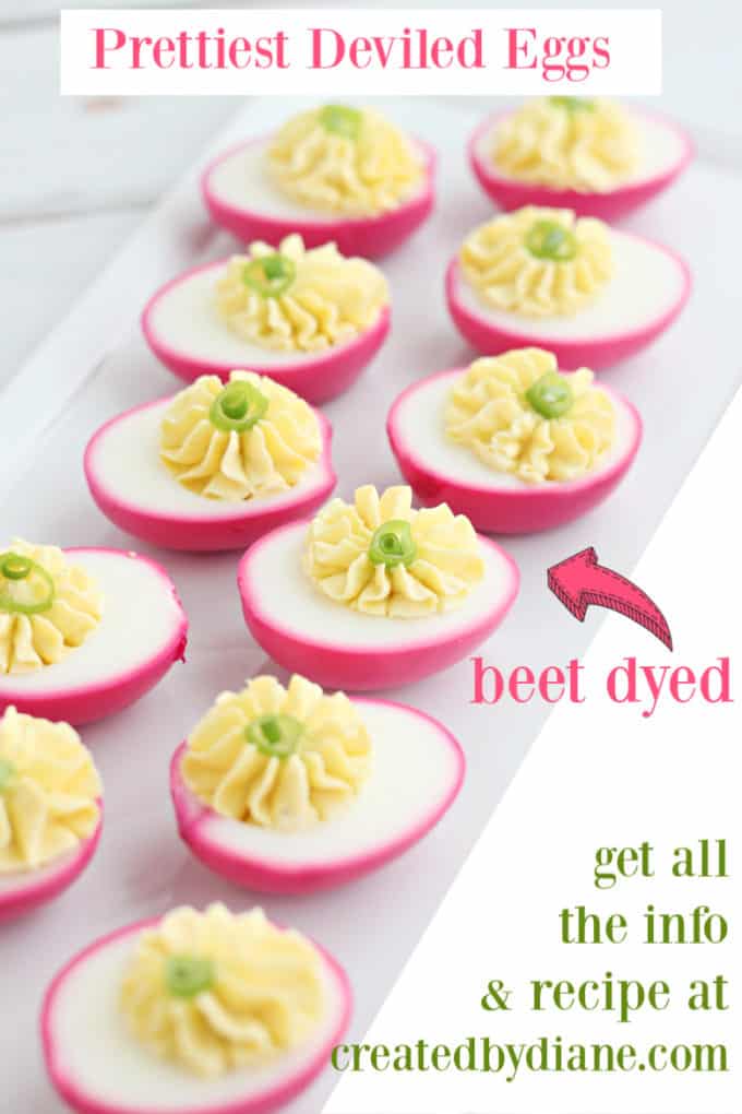 prettiest deviled eggs beet dyed eggs createdbydiane.com