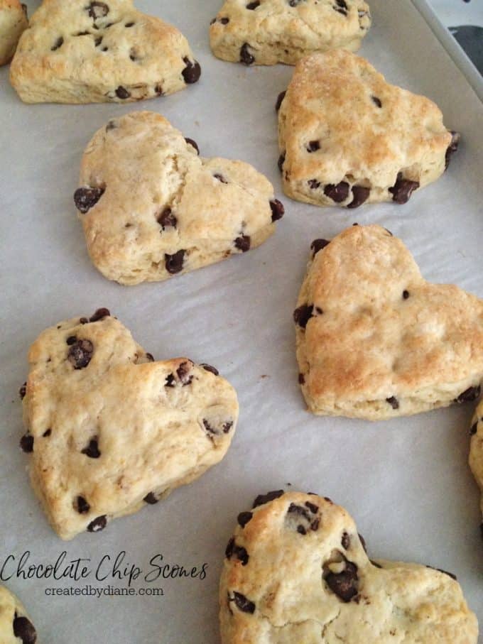 Diane's chocolate chip scone recipe createdbydiane.com