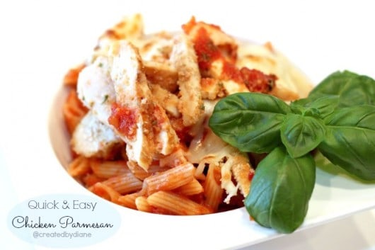 Quick Easy Chicken Parmesan @createdbydiane