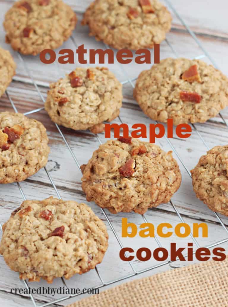 Oatmeal Maple Bacon Cookies | Created by Diane
